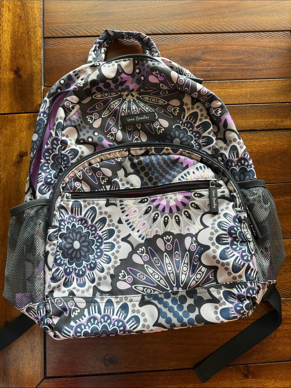 Vera Bradley Essential Backpack - Large - Mimosa Medallion Purple